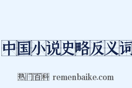中国小说史略反义词是什么意思的图片